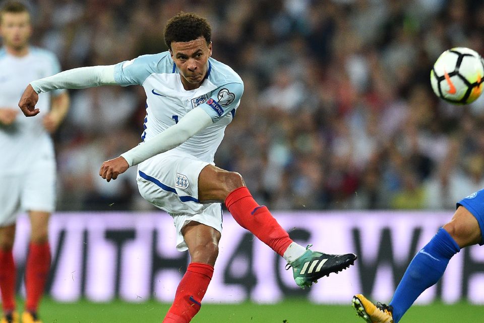 England's midfielder Dele Alli hit the headlines after his on-field gesture (GLYN KIRK/AFP/Getty Images)