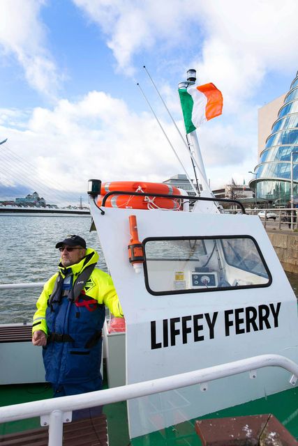 Richie Saunders, of Ringsend, one of the original crew back driving Dublin’s historic No.11 Liffey Ferry. Photo: Shane O'Neill, SON Photographic