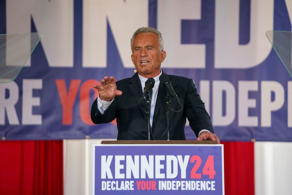 Independent US presidential candidate Robert F Kennedy Jr has the support of 10pc of Americans, according to some polls. Photo: Getty