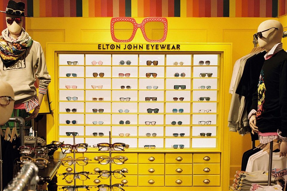 Eyewear designed by Elton John available from €58 at the Elton John Pops Up! shop at Kildare Village