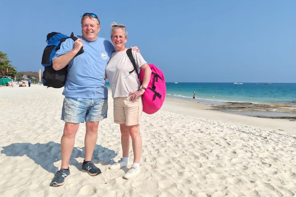 Ken Andrew and wife Mairead in Thailand this month