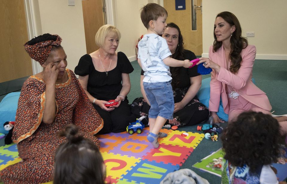 The Princess of Wales with kinship carers and children in Camden (Eddie Mulholland/Daily Telegraph/PA)
