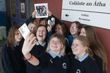 thumbnail: Selfie from the students from Coláiste an Átha in Kilmuckridge who won the environmental Best Film Award' for their film on waste. Pic:Jim Campbell.