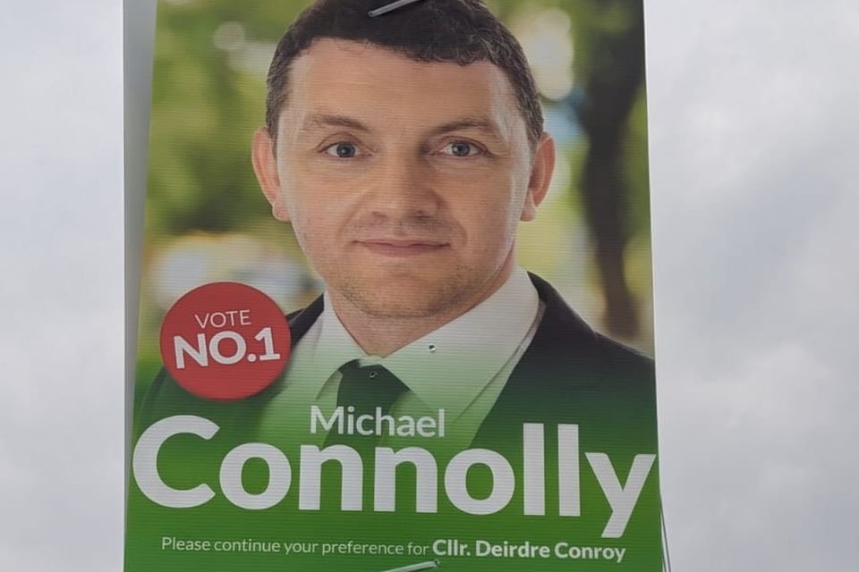 Election poster of Michael Connolly.