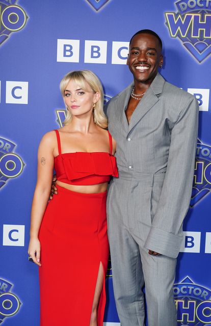 Ncuti Gatwa and Millie Gibson arrive for the premiere of Doctor Who (Ian West/PA)