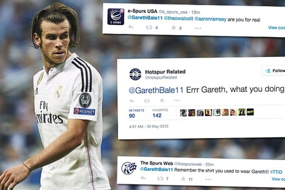 Wind up: Spurs fans are going crazy over a Gareth Bale tweet