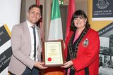 thumbnail: Tullyallen's Eric Donovan (left) who received the Mayoral Award  for his achievement in Boxing and work in Mental Health. 