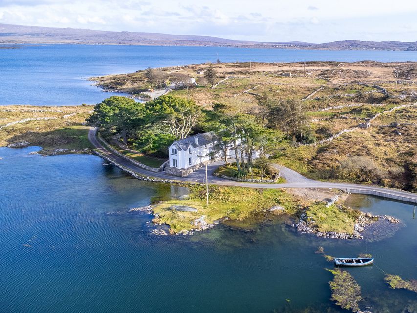 An aerial view of the property