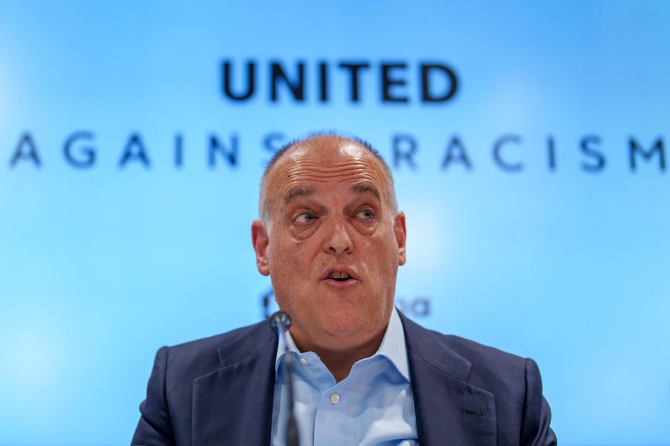 Javier Tebas feels LaLiga can eradicate racism in Spanish football with the right framework (Manu Fernandez/AP)