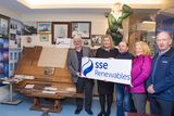 thumbnail: Jim Rees, William Breslin, Ann McGovern and Jimmy Tyrrell of the Arklow maritime and heritage museum pictured at the Asgard II display with Deirdre Keogh of SSE Renewables