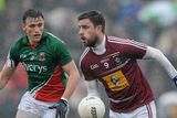 thumbnail: Paul Sharry, Westmeath, in action against Jason Doherty, Mayo