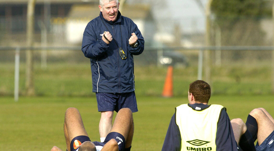 Eamonn Collins, pictured here in his role as St Patrick's Athletic manager back in 2004