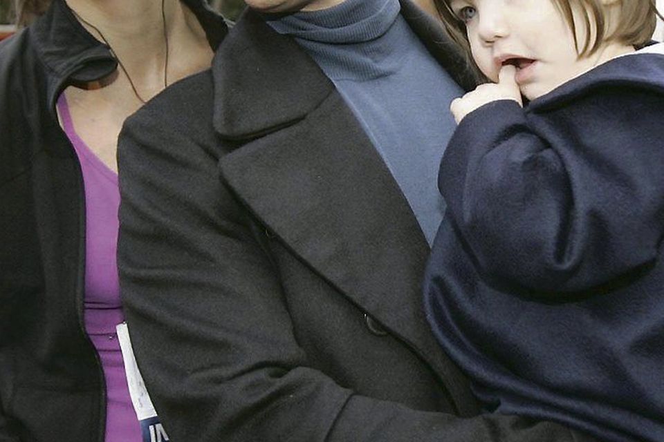 FAMILY: Katie Holmes, Tom Cruise and daughter Suri