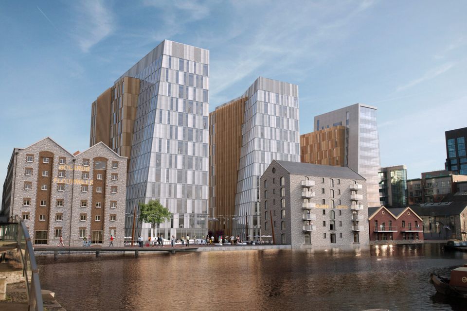 A rendering of the proposed new development at Boland's Mills at Grand Canal Dock