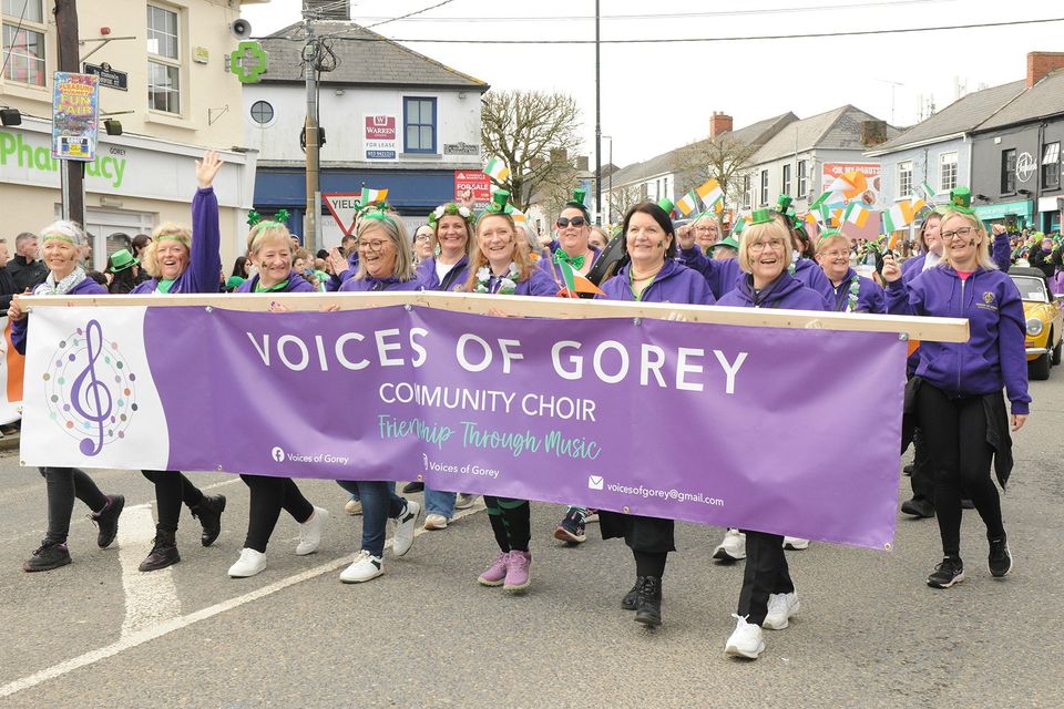 Voices of Gorey during the St Patrick's Day parade in Gorey. Pic: Jim Campbell
