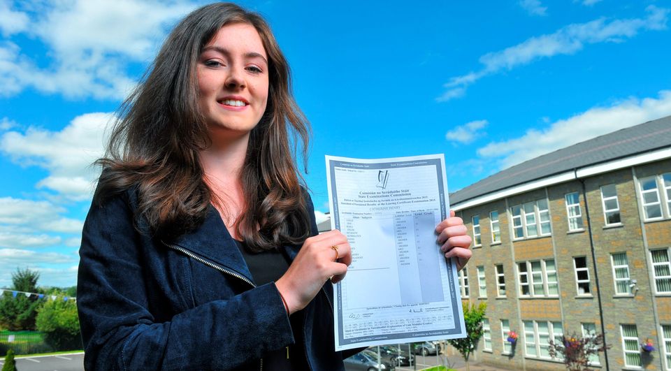 Kate Henry pictured after receiving 8 A1's in her Leaving Cert results in Mount Mercy, Cork.
Pic Daragh Mc Sweeney/Provision