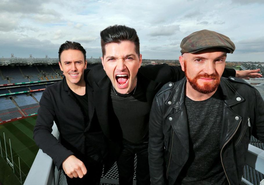 Mark Sheehan (right) with The Script bandmates Glen Power and Danny O'Donoghue