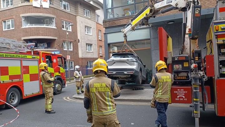 Car crashes through shop window in Dublin city centre