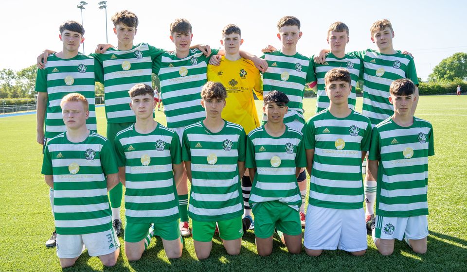 The Killarney Celtic team before their game against Iveragh United in the Jimmy Falvey Perpetual Youth Shield Final