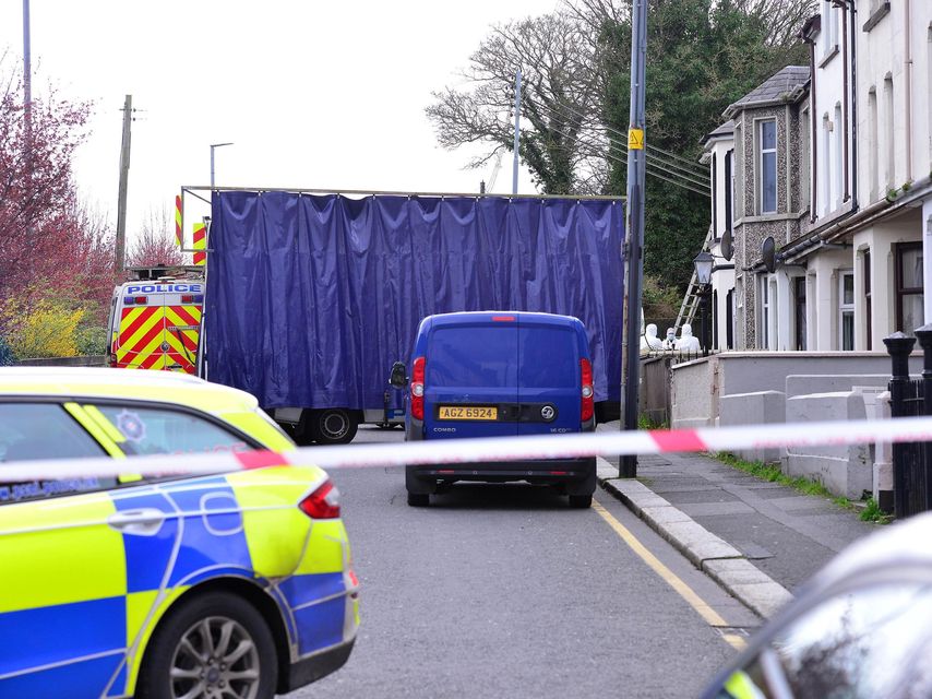Police investigating woman’s death in Portadown fire as property is cordoned off (Credit: Arthur Allison/Pacemaker Press)