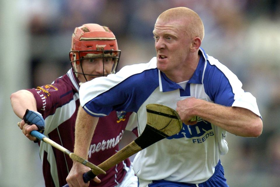 John Mullane of Waterford in action against Ollie Canning during the 2004 Allianz Hurling League Final defeat to Galway. Picture credit; Brendan Moran / SPORTSFILE