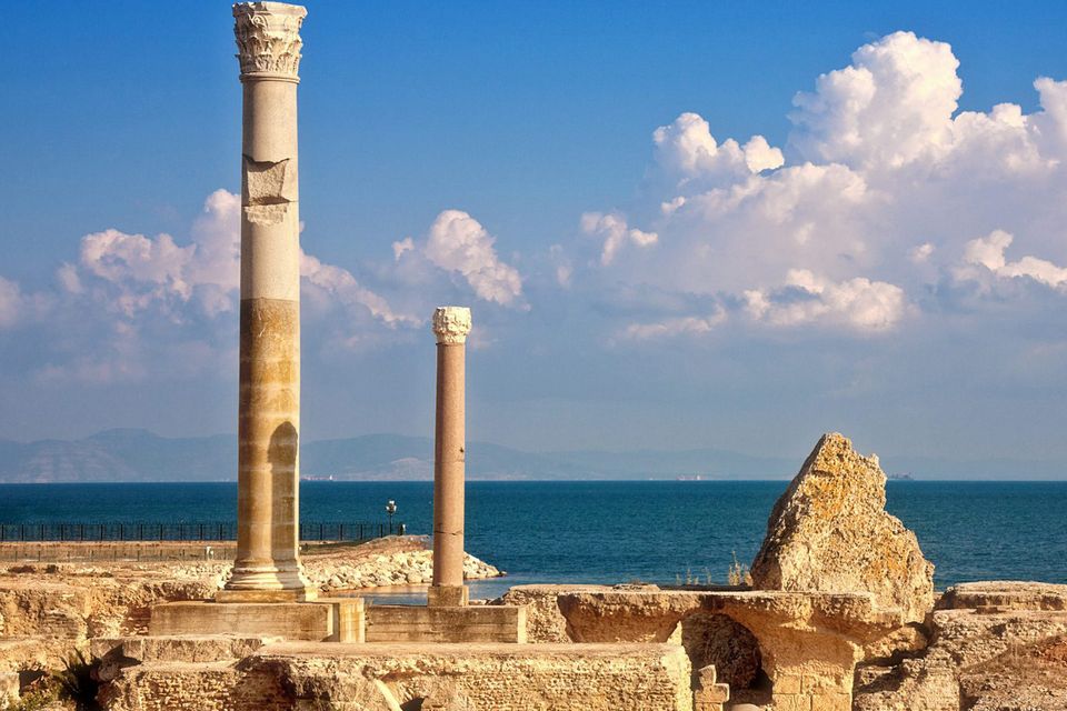 MIGHTY CARTHAGE: The scattered remains of the once-powerful sea-based empire of Carthage are set majestically before the Mediterranean, amidst the scent of rosemary and mint