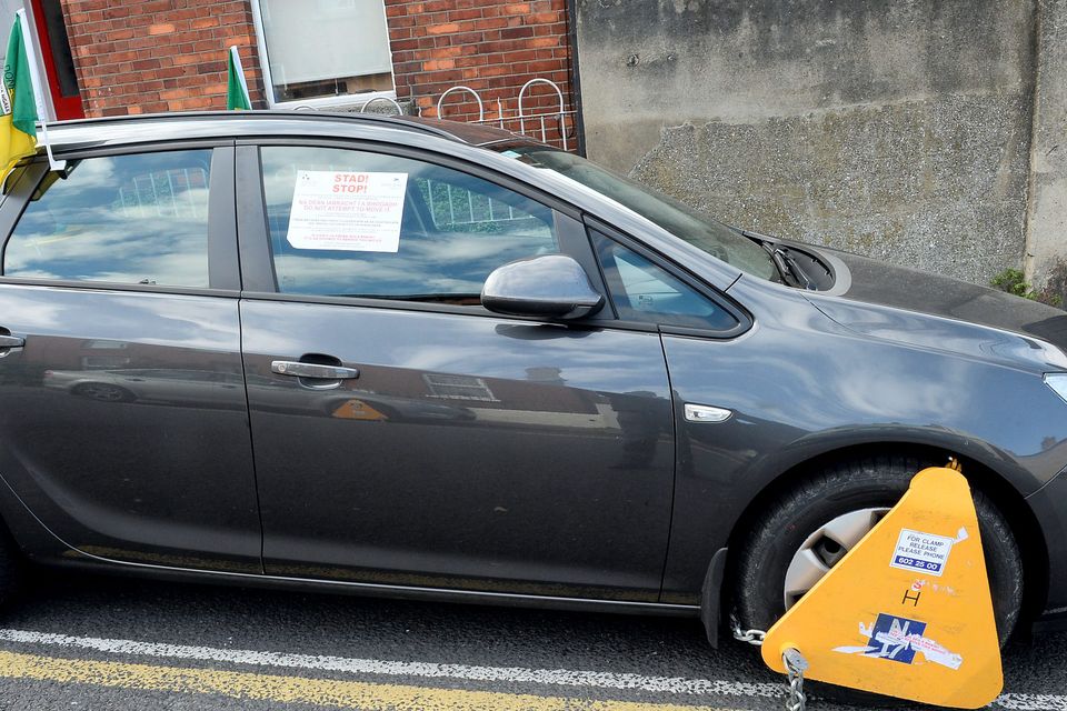 Donegal car clamped