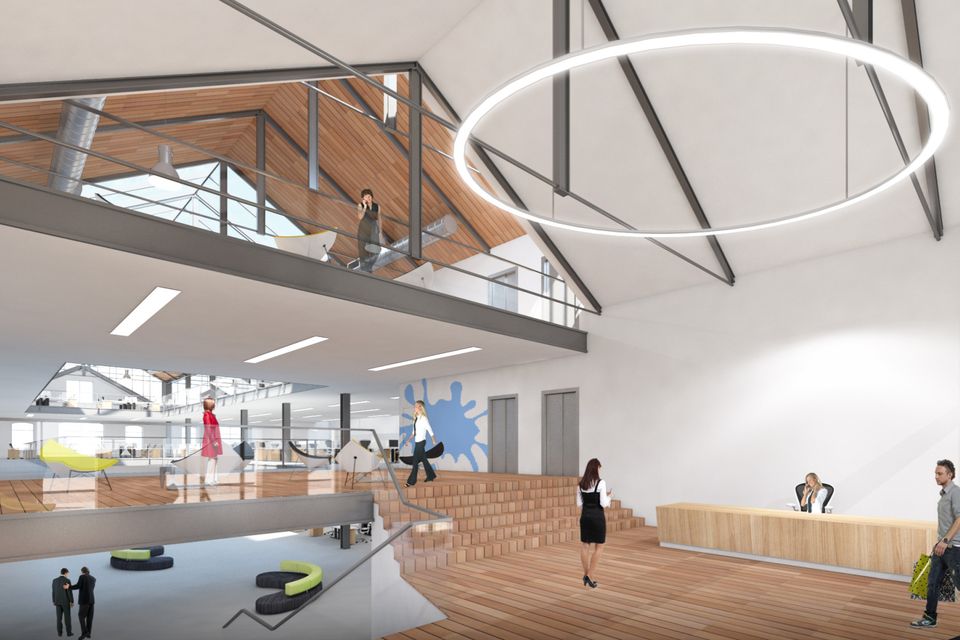 Artist's Impression of the Warehouse. Airbnb today announced that it is to extend its office to a new 'Silicon Docks' building at Hanover Quay.