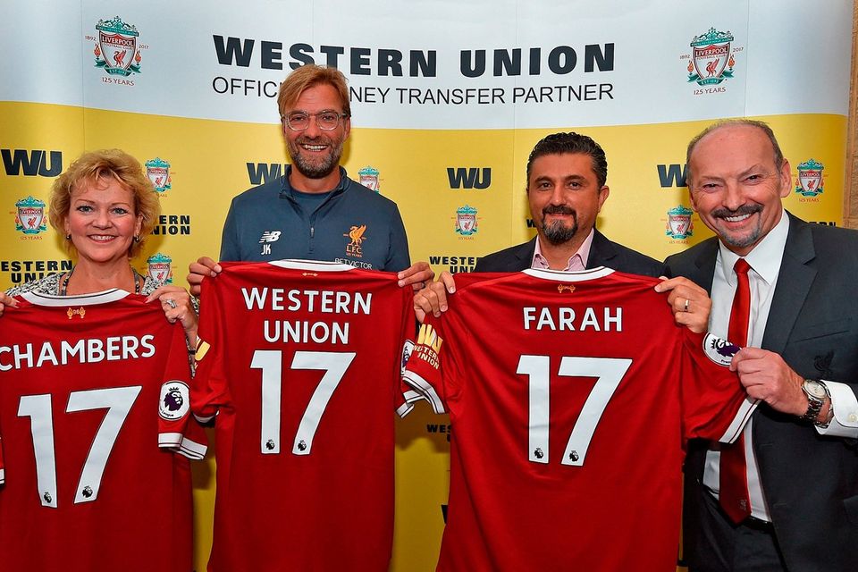 Liverpool have signed a deal with Western Union for the money transfer company to become the club's first shirt sleeve sponsor