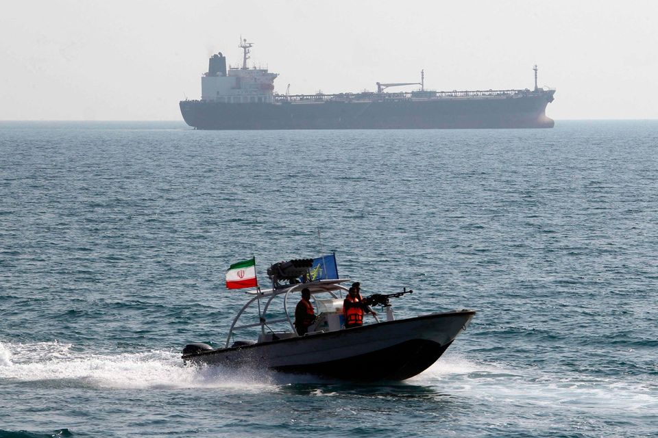 Gulf clash: Iranian Revolutionary Guards are believed to have forced two tankers into port. Photo: ATTA KENARE/AFP/Getty Images
