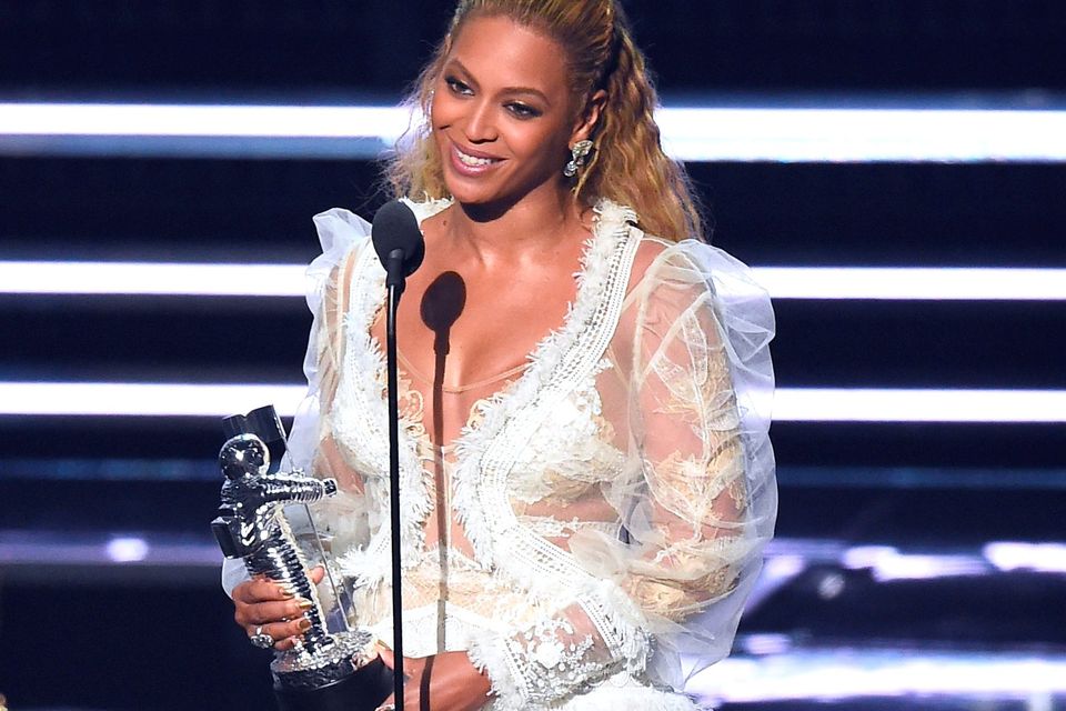 Beyonce accepts the award for Video of the Year for Lemonade at the MTV Video Music Awards at Madison Square Garden on Sunday, Aug. 28, 2016, in New York. (Photo by Charles Sykes/Invision/AP)