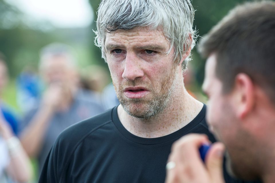 Sunday 14 September 2014. Phoenix Park: Sport Against Racism Ireland (SARI) organised a Sari All-Stars v Love/Hate cast football match. Garda Ciaran O'Reilly.