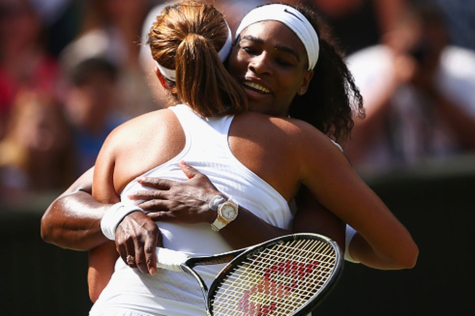 LONDON, ENGLAND - JULY 11:  Serena Williams of the United States celebrates after winning the Final Of The Ladies' Singles against Garbine Muguruza of Spain during day twelve of the Wimbledon Lawn Tennis Championships at the All England Lawn Tennis and Croquet Club on July 11, 2015 in London, England.  (Photo by Clive Brunskill/Getty Images)