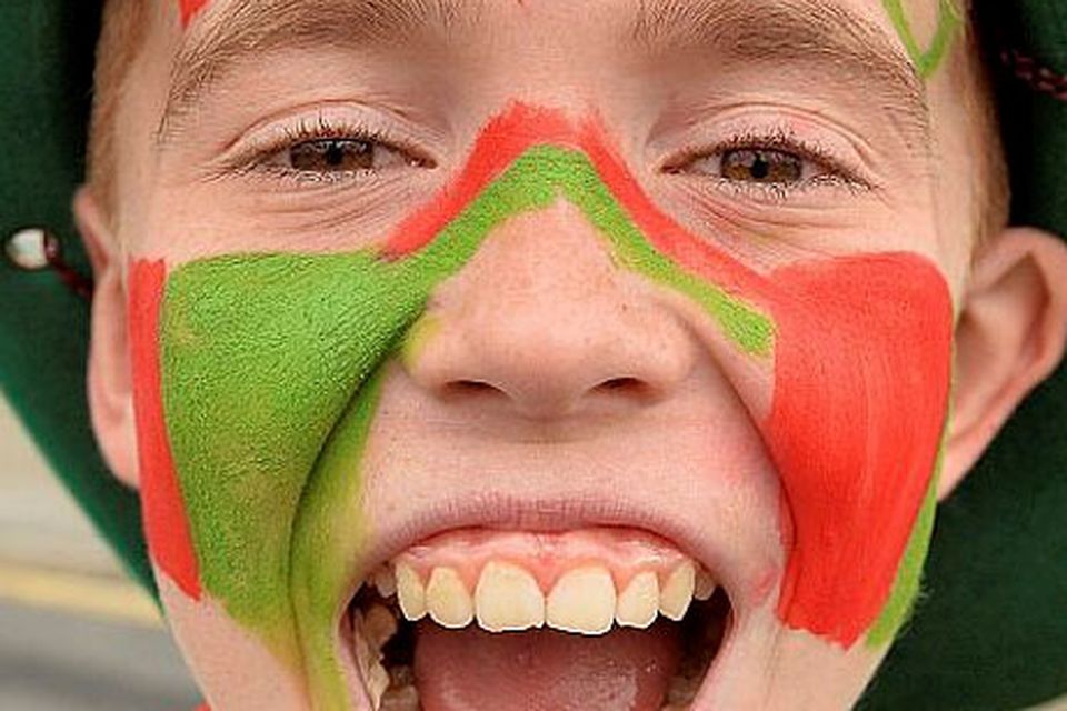 Mayo supporter Micheál Durcan, from Charlestown, Co. Mayo, before the game.