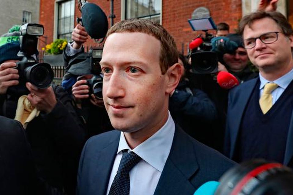 Mark Zuckerberg in Dublin. Photo: Niall Carson/PA