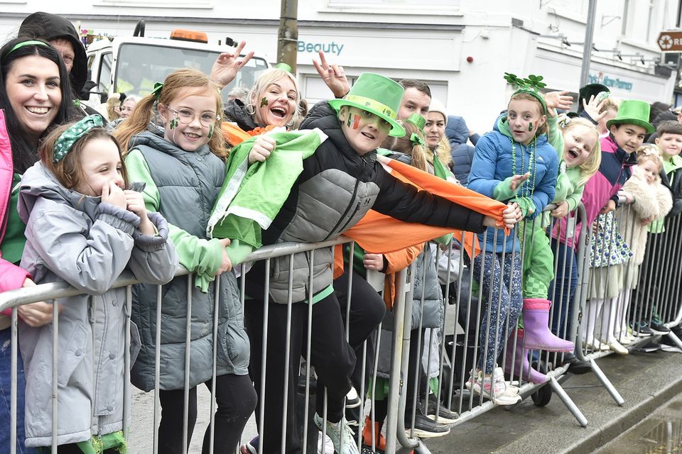 Spectators enjoying the St Patrick's Day parade in Gorey. Pic: Jim Campbell