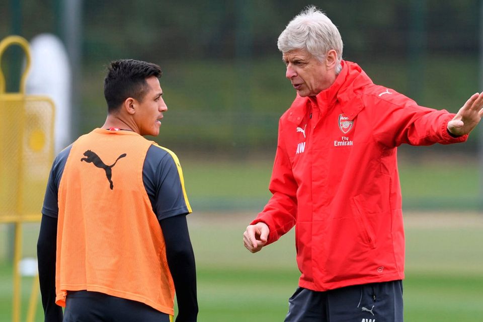 Alexis Sanchez (left) has long-announced his world class but Arsene Wenger still lacks players to take hold of a title race and may not hold onto the Chile striker for much longer. Photo: Stuart MacFarlane/Arsenal FC via Getty Images