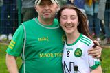thumbnail: Kilcoole coach Kevin Gill with team captain Lucy Phipps Rooney.