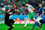 thumbnail: Republic of Ireland's Robbie Brady scores his side's first goal