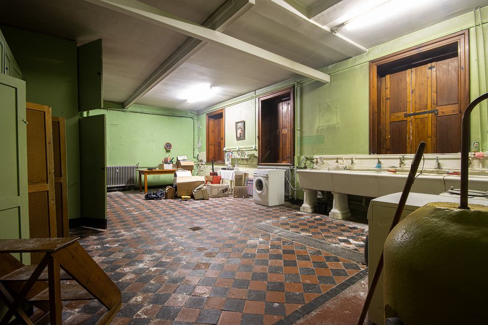 The convent's laundry room.