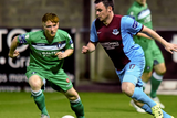 thumbnail: Keith Treacy of Drogheda United in action against Limerick's Darragh Rainsford