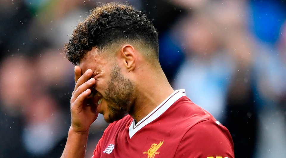 New signing Alex Oxlade-Chamberlain of Liverpool looks dejected. Photo: Getty Images