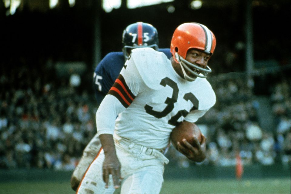 Jim Brown, running back for the Cleveland Browns (AP Photo)