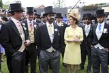 thumbnail: Foiled: Princess Latifa's father and stepmother, Sheikh Mohammed bin Rashid Al Maktoum and Princess Haya (centre) at Ascot racecourse in England