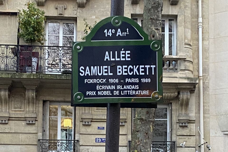 A walkway in the 14th arrondissement in Paris, named for Samuel Beckett. Photo for The Washington Post by Bill Triplett