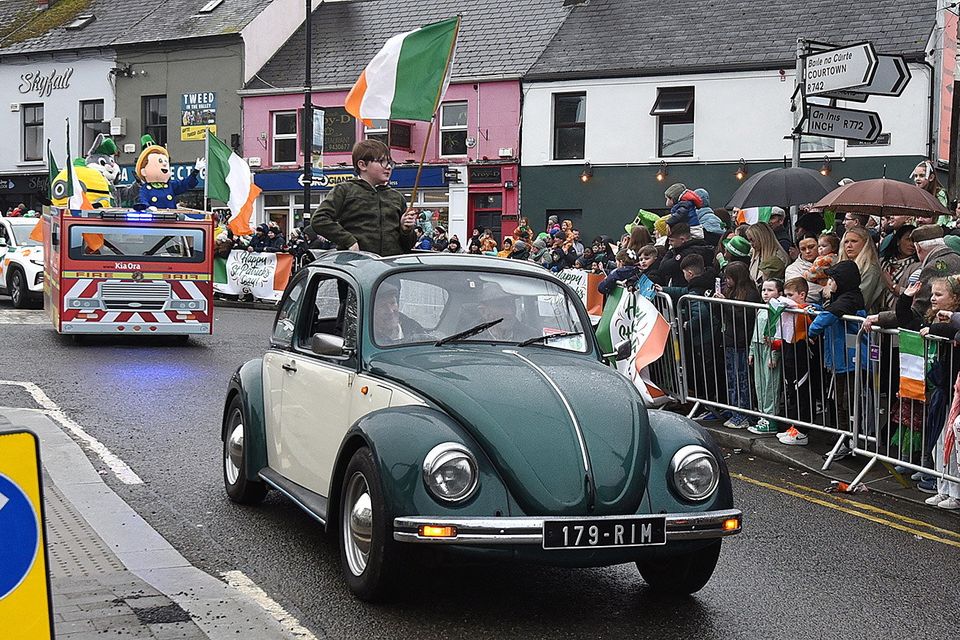 Vehicles in the St Patrick's Day parade in Gorey. Pic: JIm Campbell