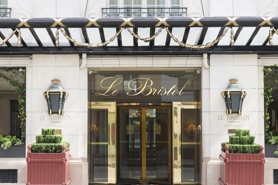 Le Bristol in Paris is frequented by the likes of Julia Roberts, George Clooney and David Beckham