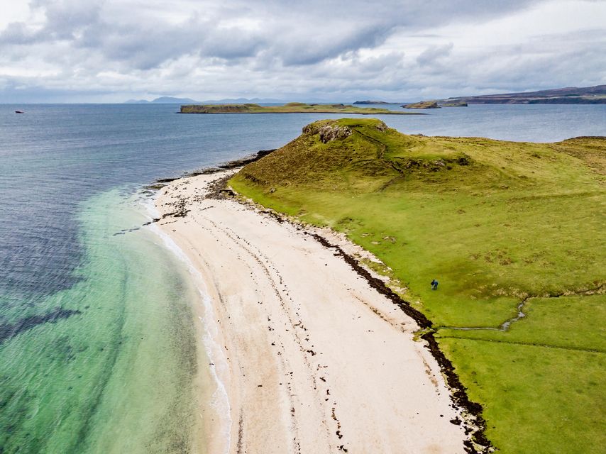 Coral Beach en la Isla de Skye, Escocia. Alamy/PA