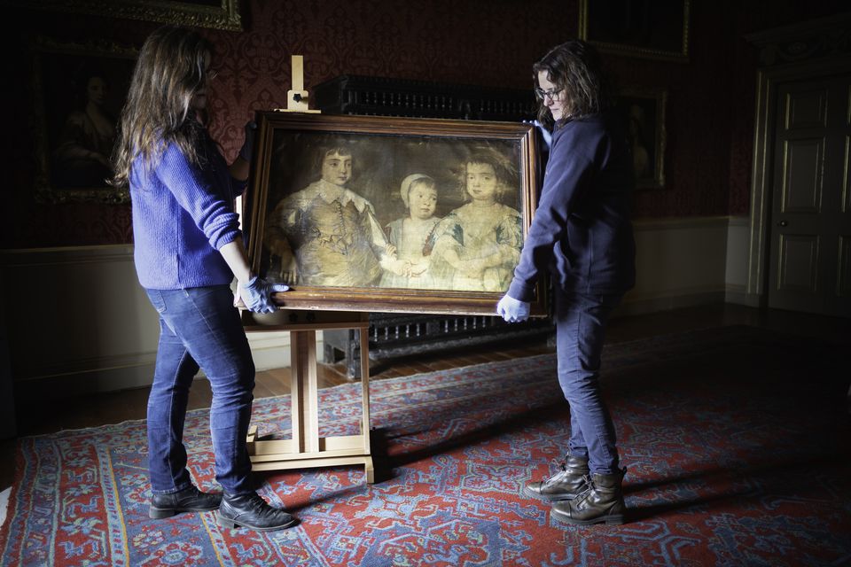 The recently discovered print by Jacob Christoff Le Blon returns to public show at Oxburgh Hall in Norfolk (Mike Hodgson/ National Trust/ PA)