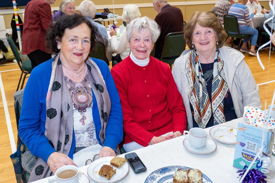 Eileen Brassington, Máire Corry and Margaret Byrne at the Delgany ICA Guild Coffee Morning in aid of Alzheimer Society of Ireland. 